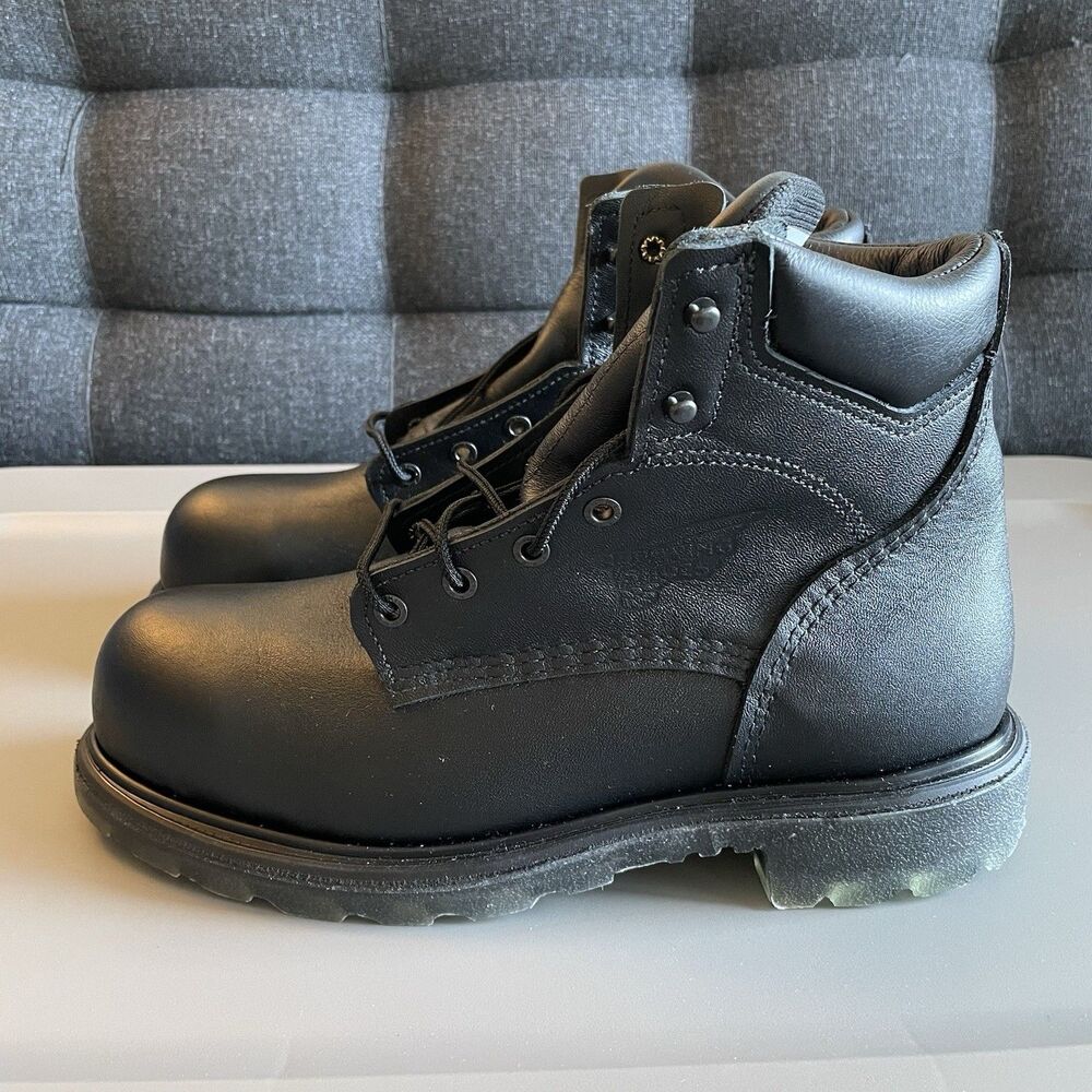 Red Wing 3507 Supersole 2.0 Boots Men's 8.5 D Steel Toe USA Black Leather Safety